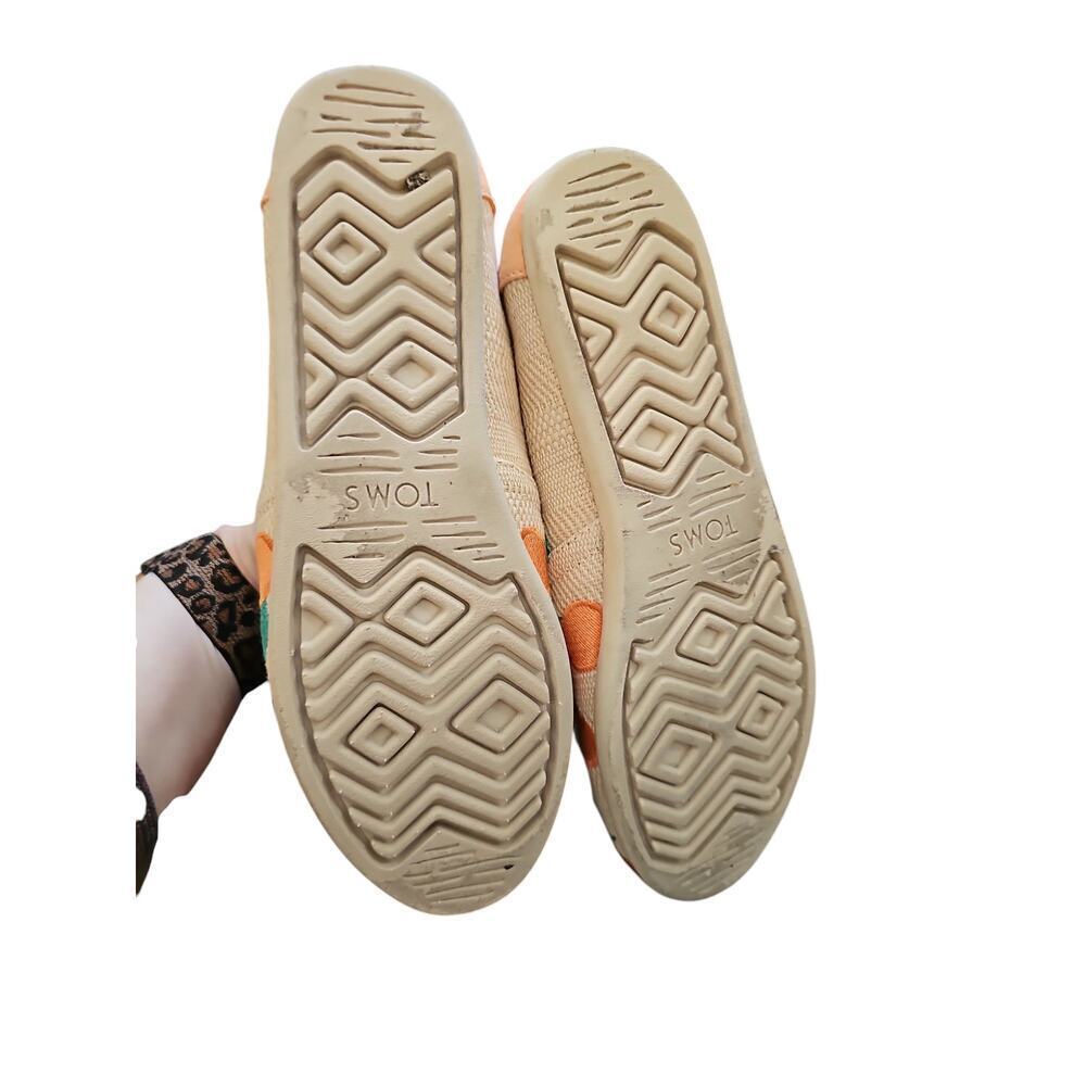 Toms loafers flats slip on  embroidered orange fruit summer shoes sz 9 SH426 - Picture 7 of 8